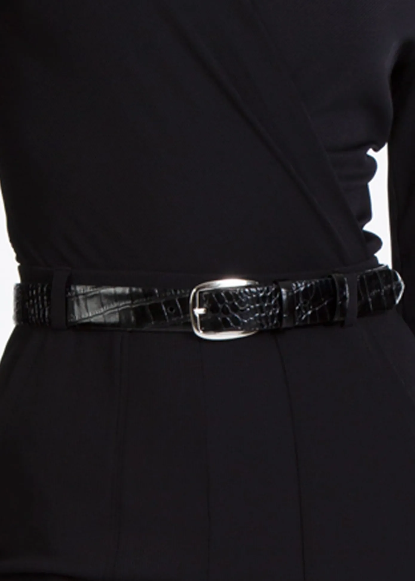 Fashion Croco Riem Met Zilveren Gesp Vrouw Accessoires