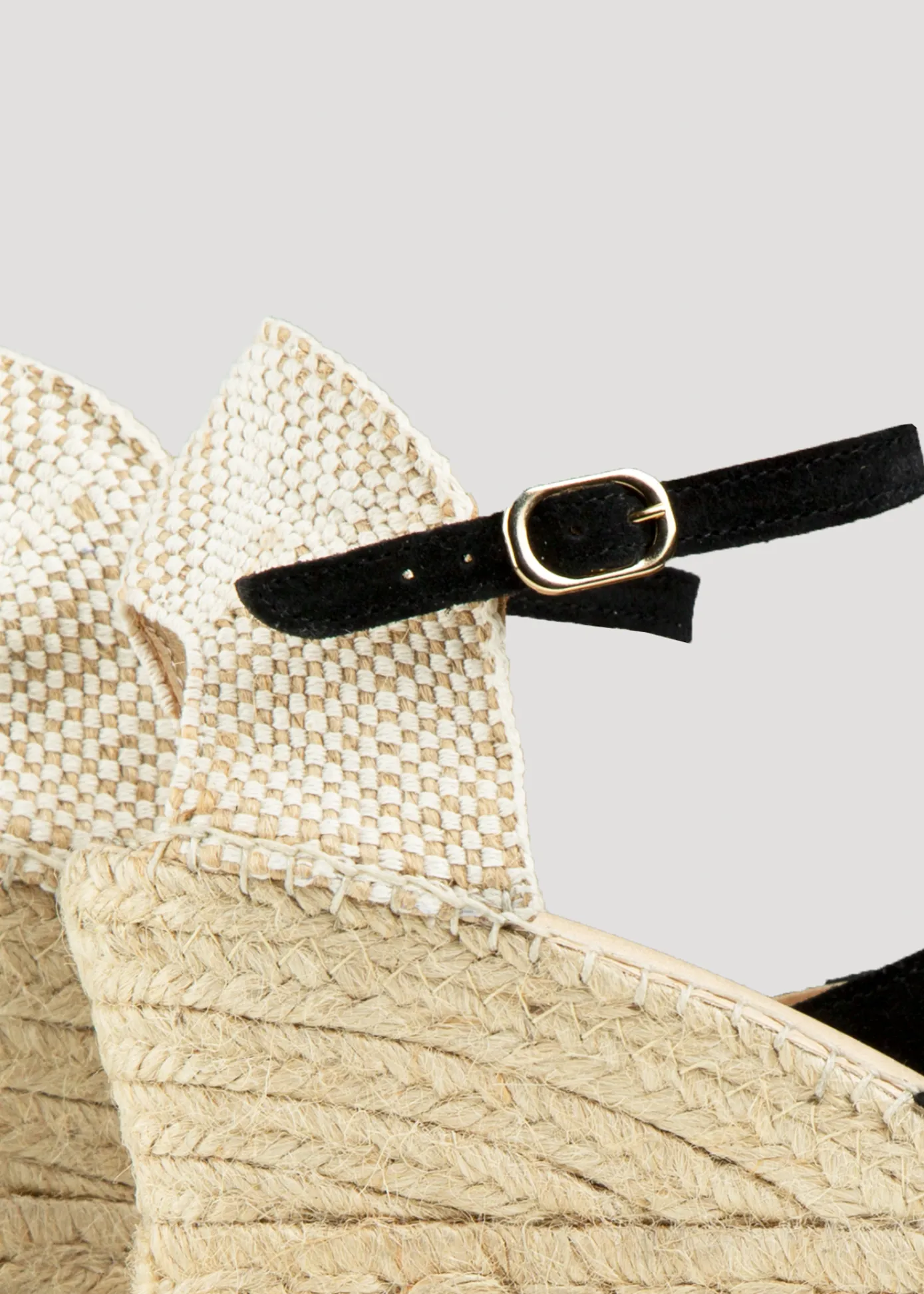 Online Espadrij Suede Sandalen Met Sleehak Vrouw Schoenen