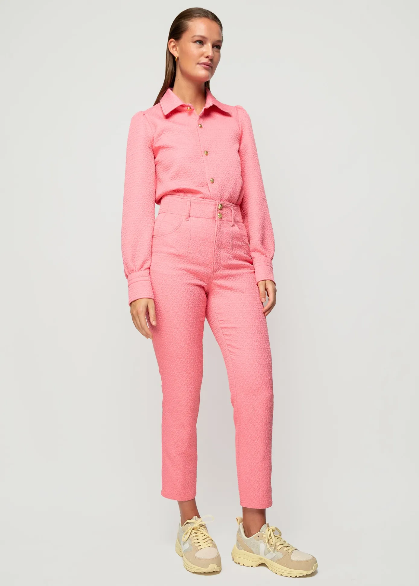 Best Sale Jacquard Geweven Broek Vrouw Two-Pieces