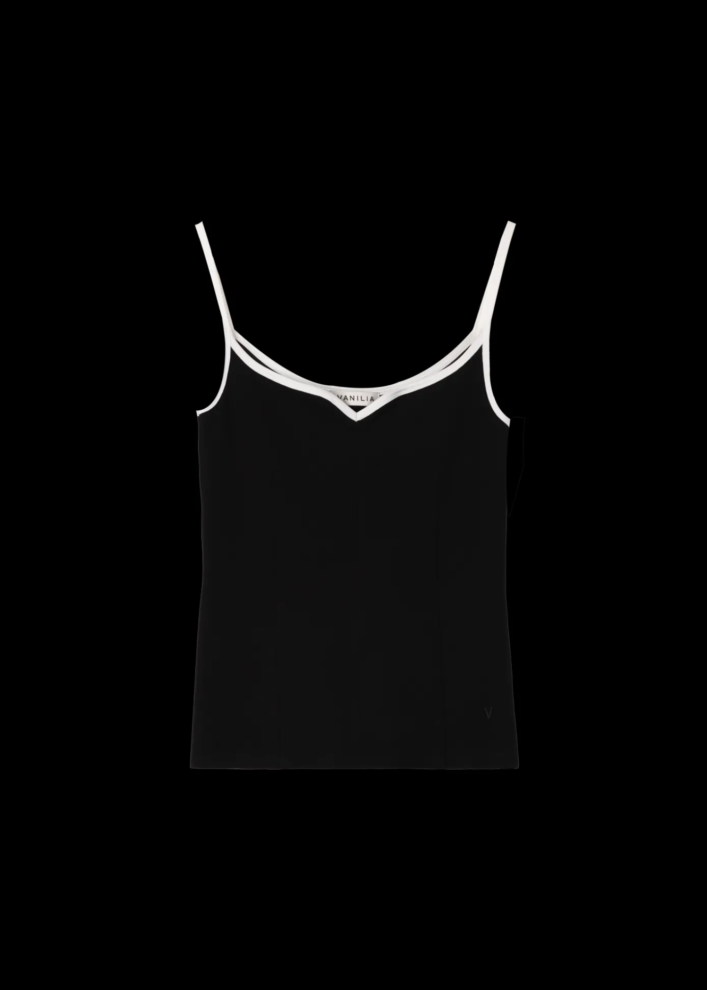 Outlet Rib Top Met Hartvormige Hals Vrouw Basics