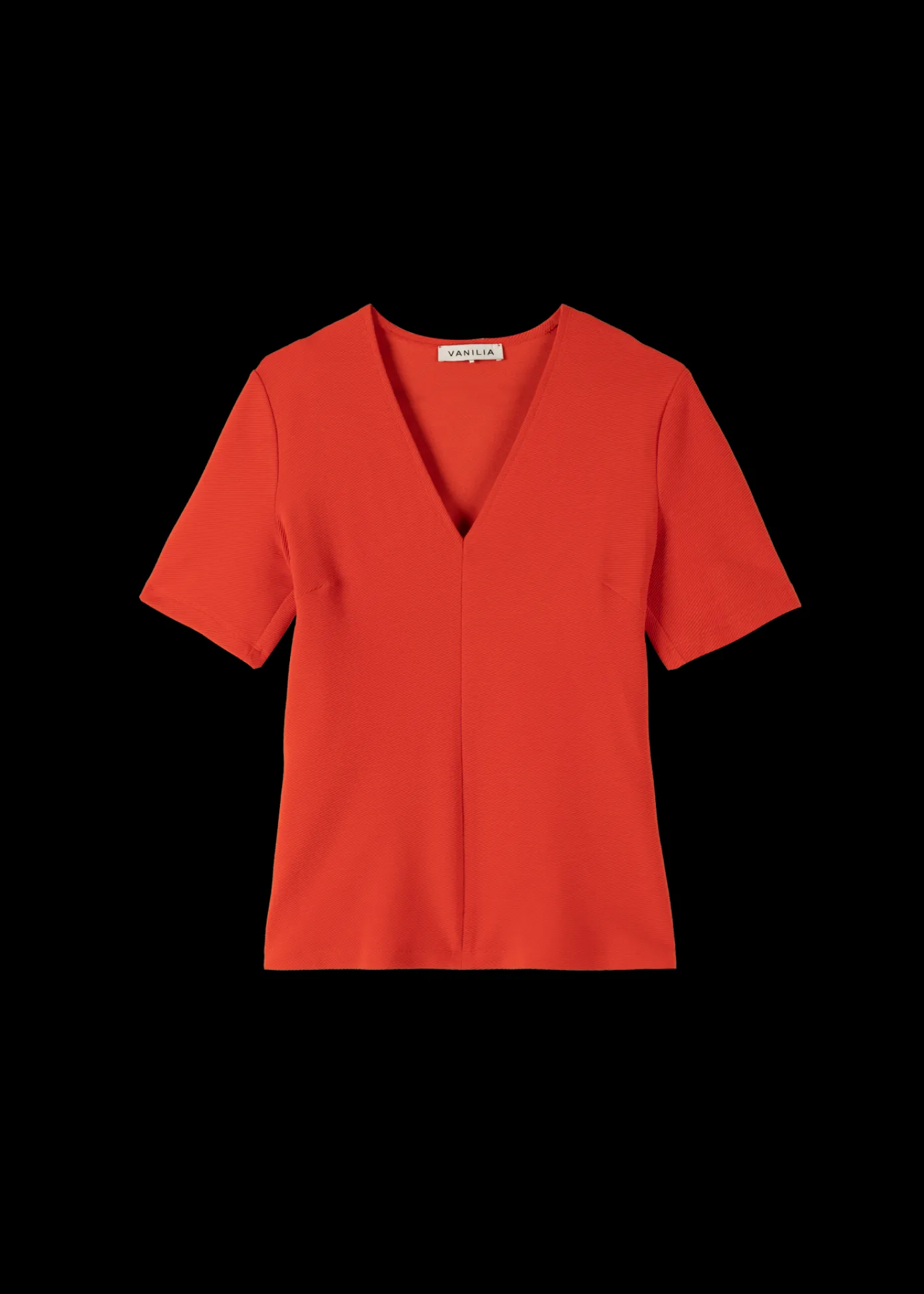 New Rib Top Met V-Hals Vrouw Tops