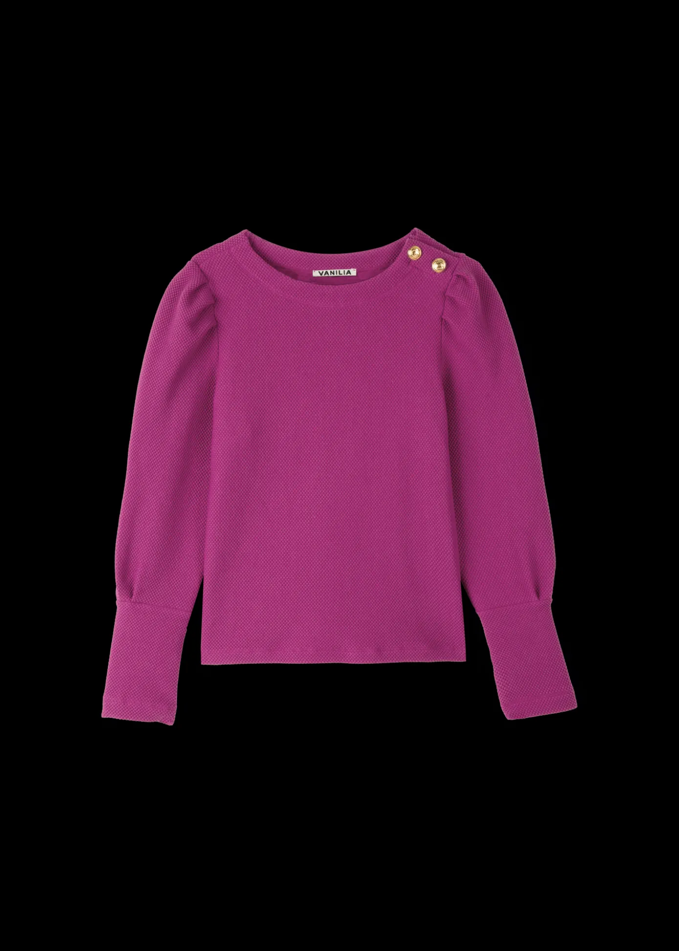 Outlet Struc Top Met Gouden Knopen Vrouw Tops