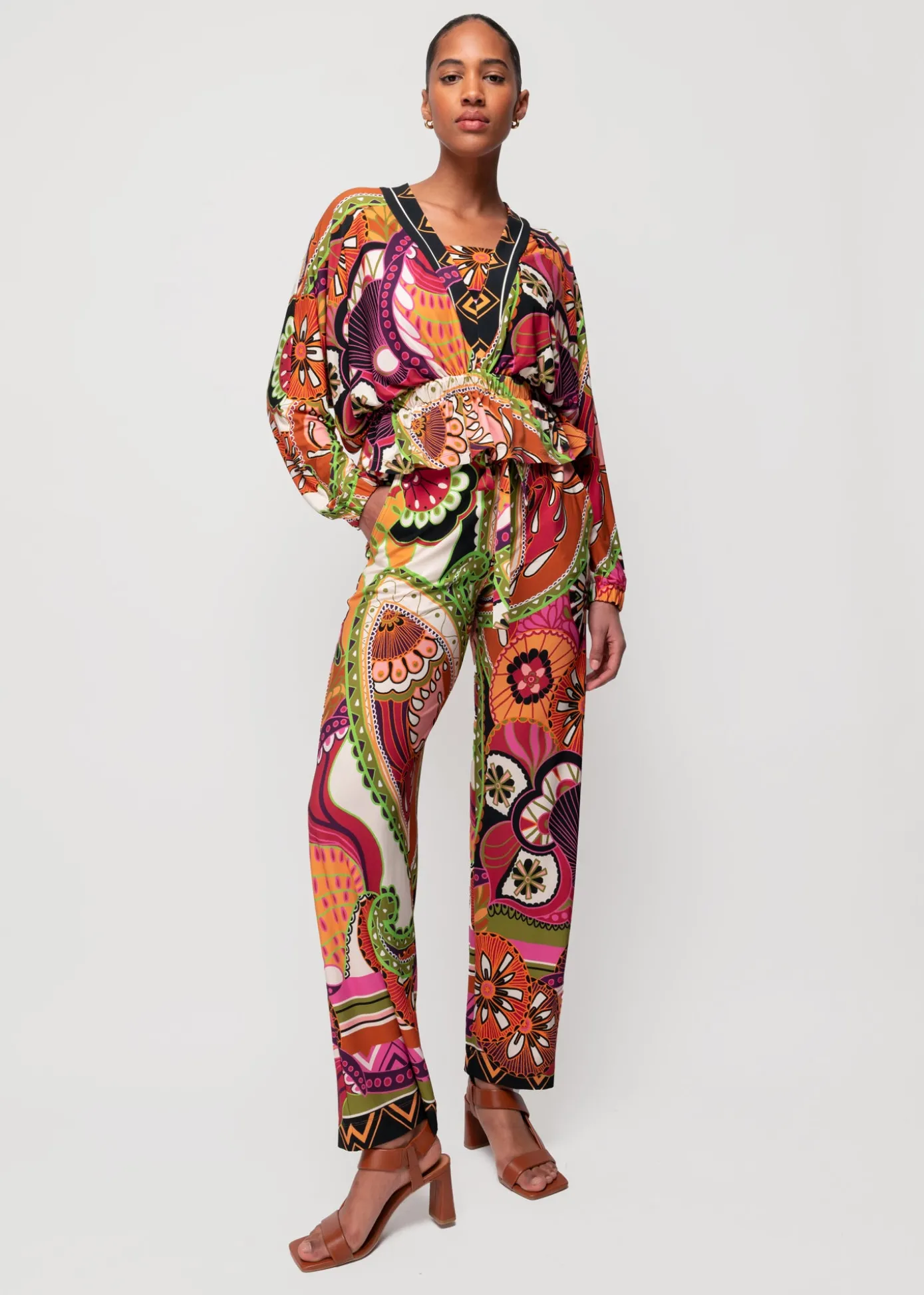 Fashion Tricot Top Met Print Vrouw Two-Pieces