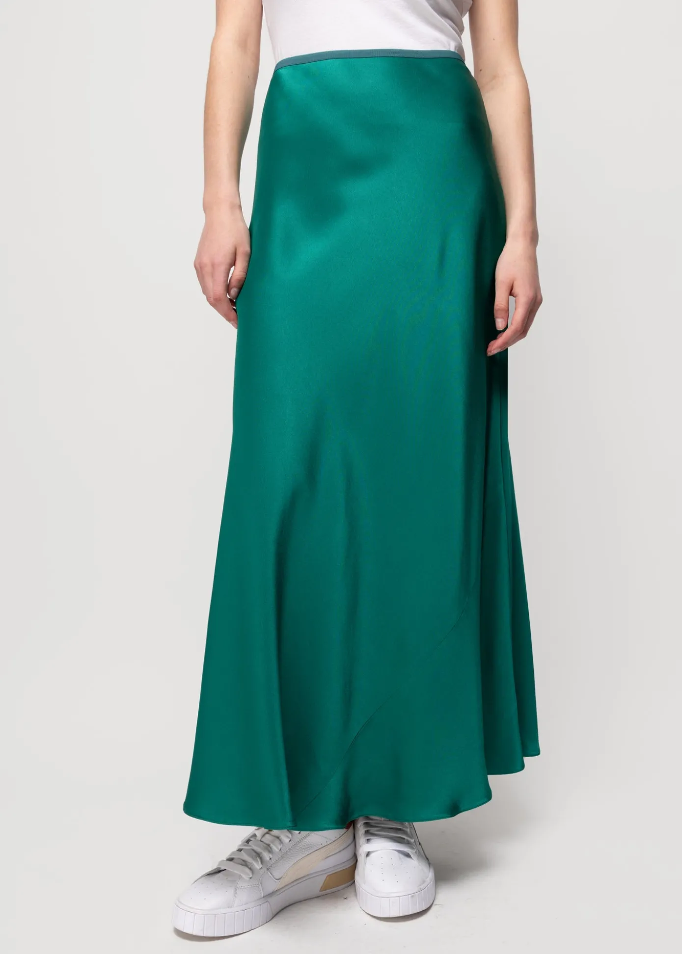 Best Sale Viscose Midi Rok Groen Vrouw Two-Pieces