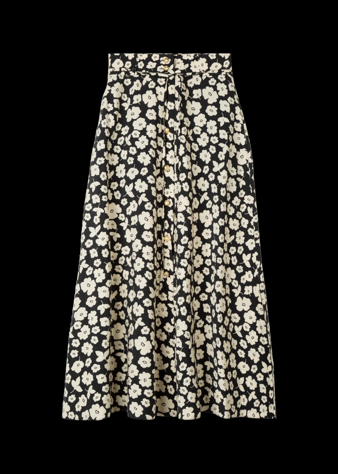 New Viscose Midi Rok Met Bloemenprint Vrouw Two-Pieces