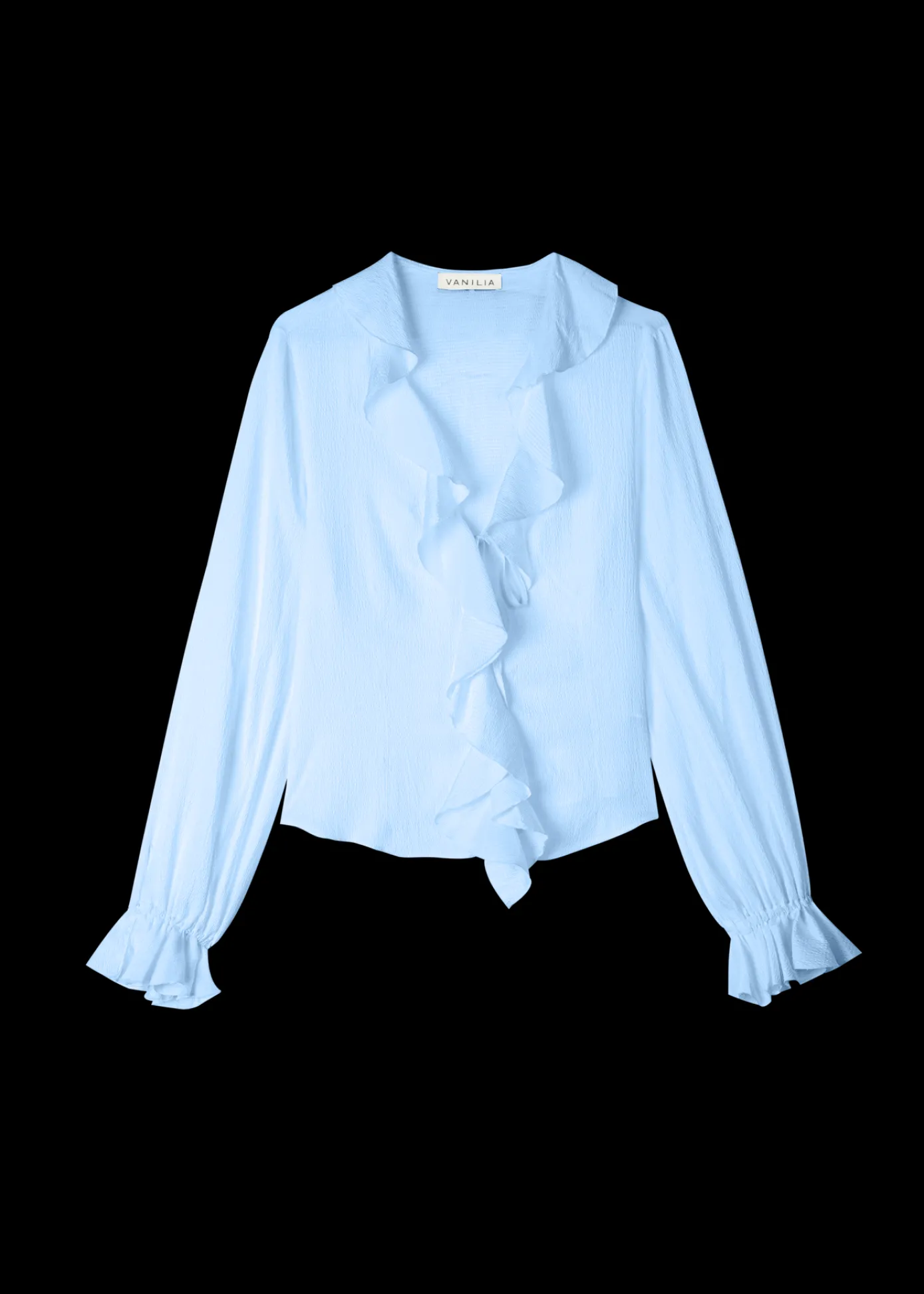 Sale Viscose Ruffle Blouse Vrouw Blouses