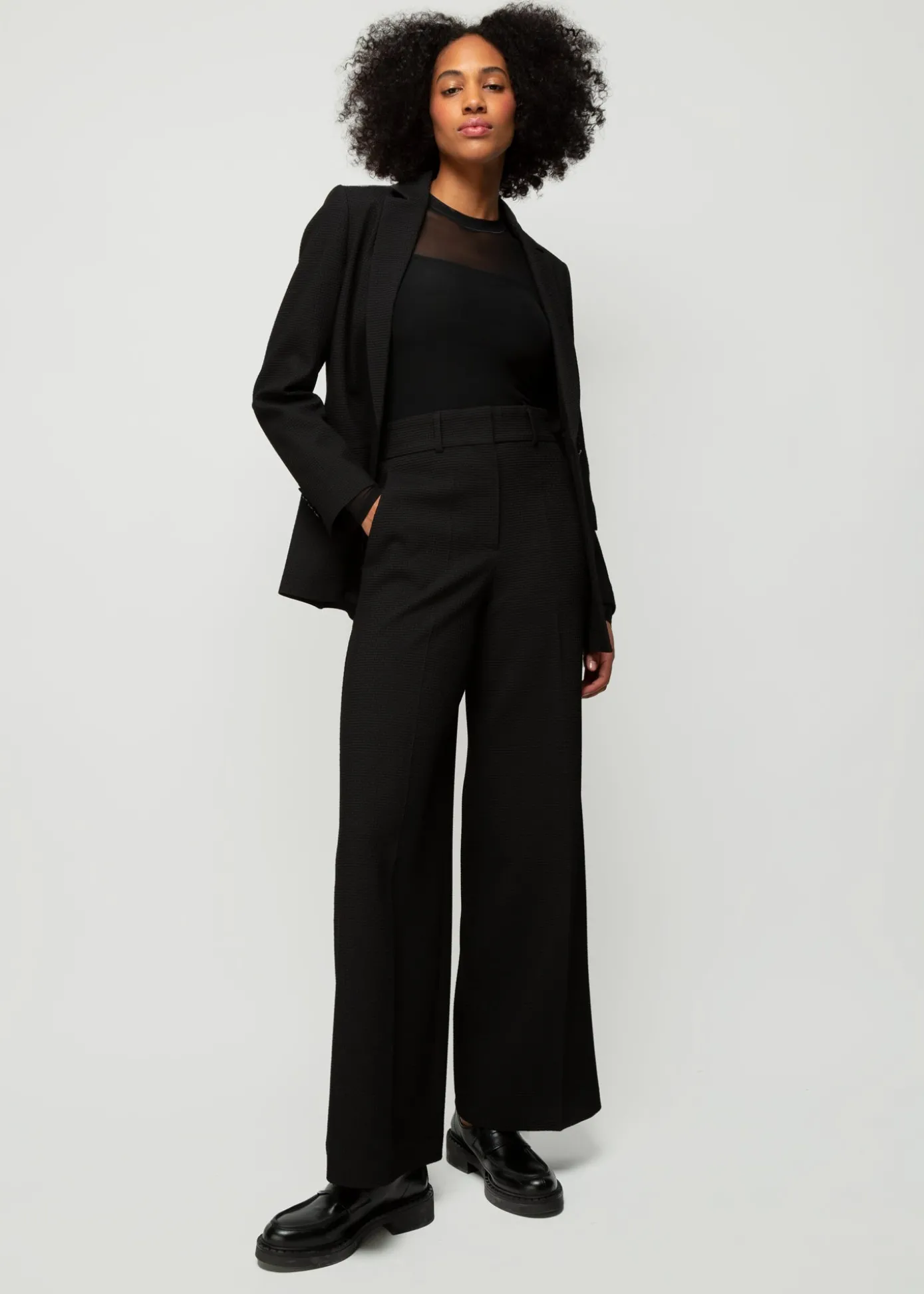 Outlet Wafel Structuur Blazer Vrouw Basics