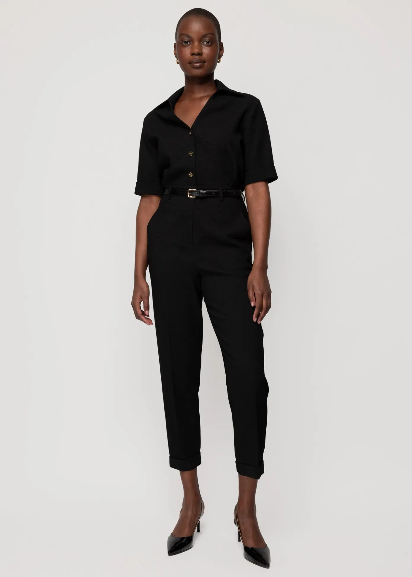 Flash Sale Wafelstructuur Jumpsuit Vrouw Basics
